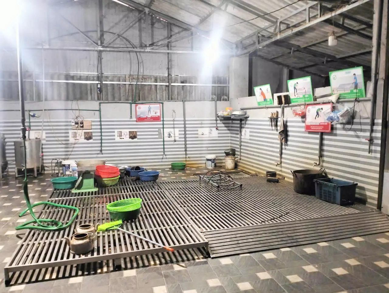 Grills at slaughterhouses